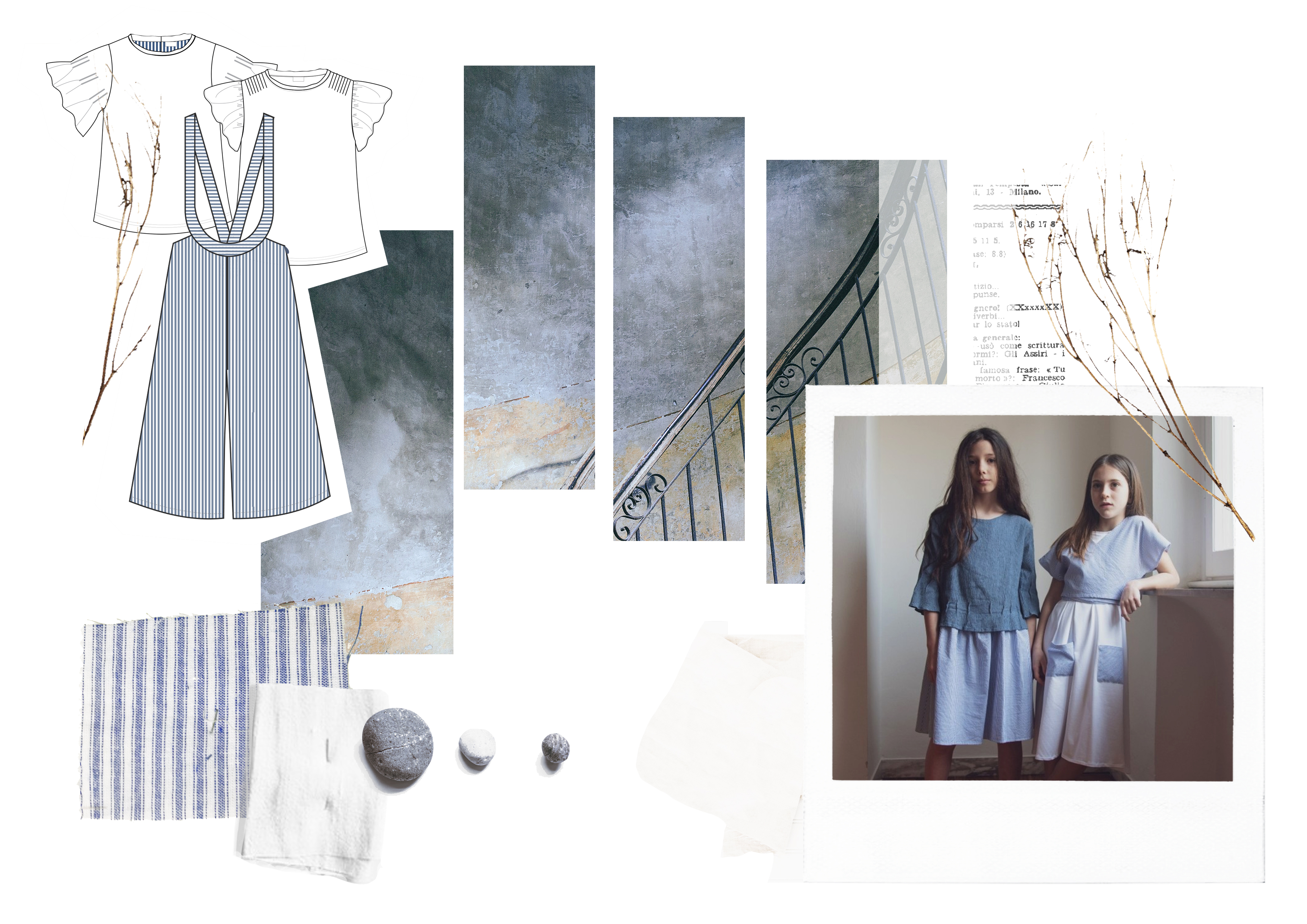 Extract from Spring/Summer Girlswear collection from 8 to 16 years old. Tasks involved Fabric sourcing, Technical Design, Specification Sheets drafting, Prototype check and Collection presentation.